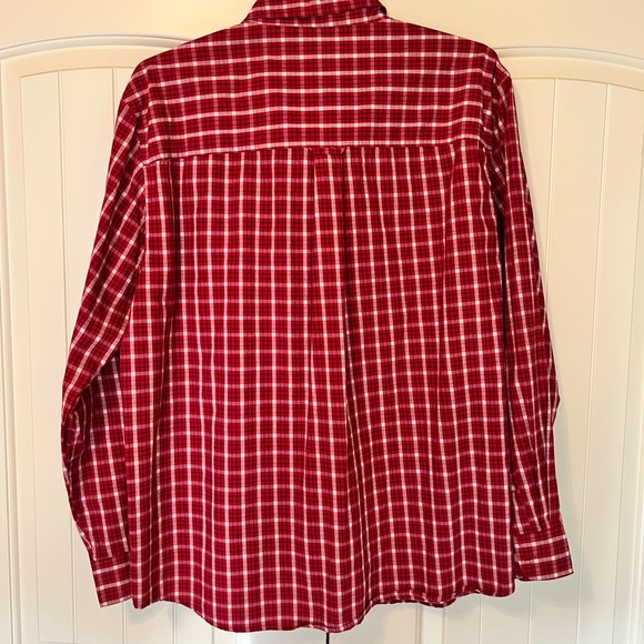 Mens Chaps 2X red and white pattern dress shirt - Picture 3 of 3